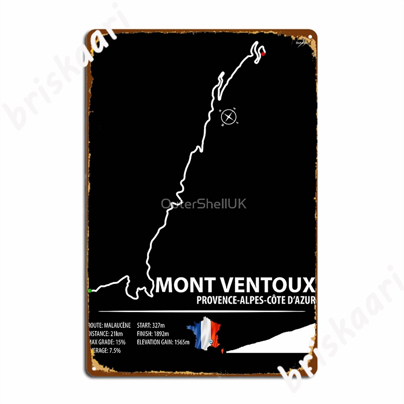 Custom Map Poster - Mont Ventoux Malaucene Route Provence France