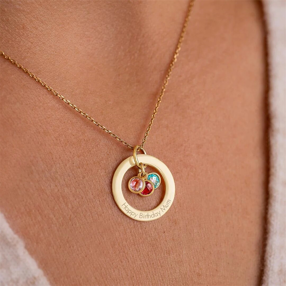 Custom Birthstone Eternal Ring - Birth Flower Necklace recensie en prijs