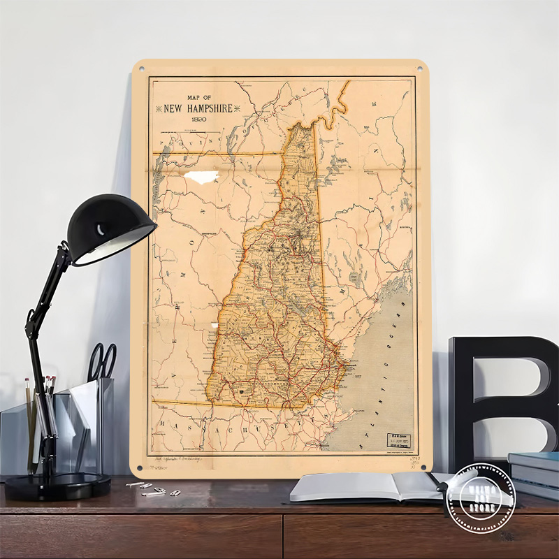New Hampshire Map 1890 Poster  - Custom Map Poster recensie en prijs