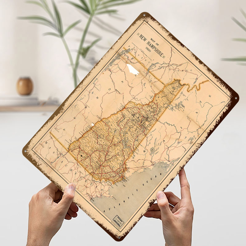 New Hampshire Map 1890 Poster  - Custom Map Poster recensie en prijs