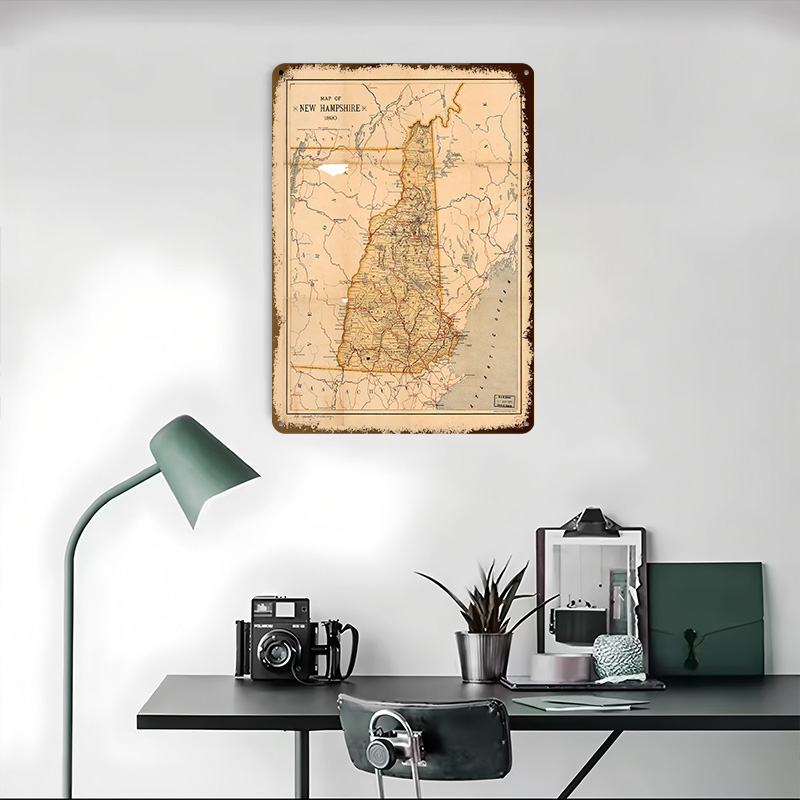 New Hampshire Map 1890 Poster  - Custom Map Poster recensie en prijs