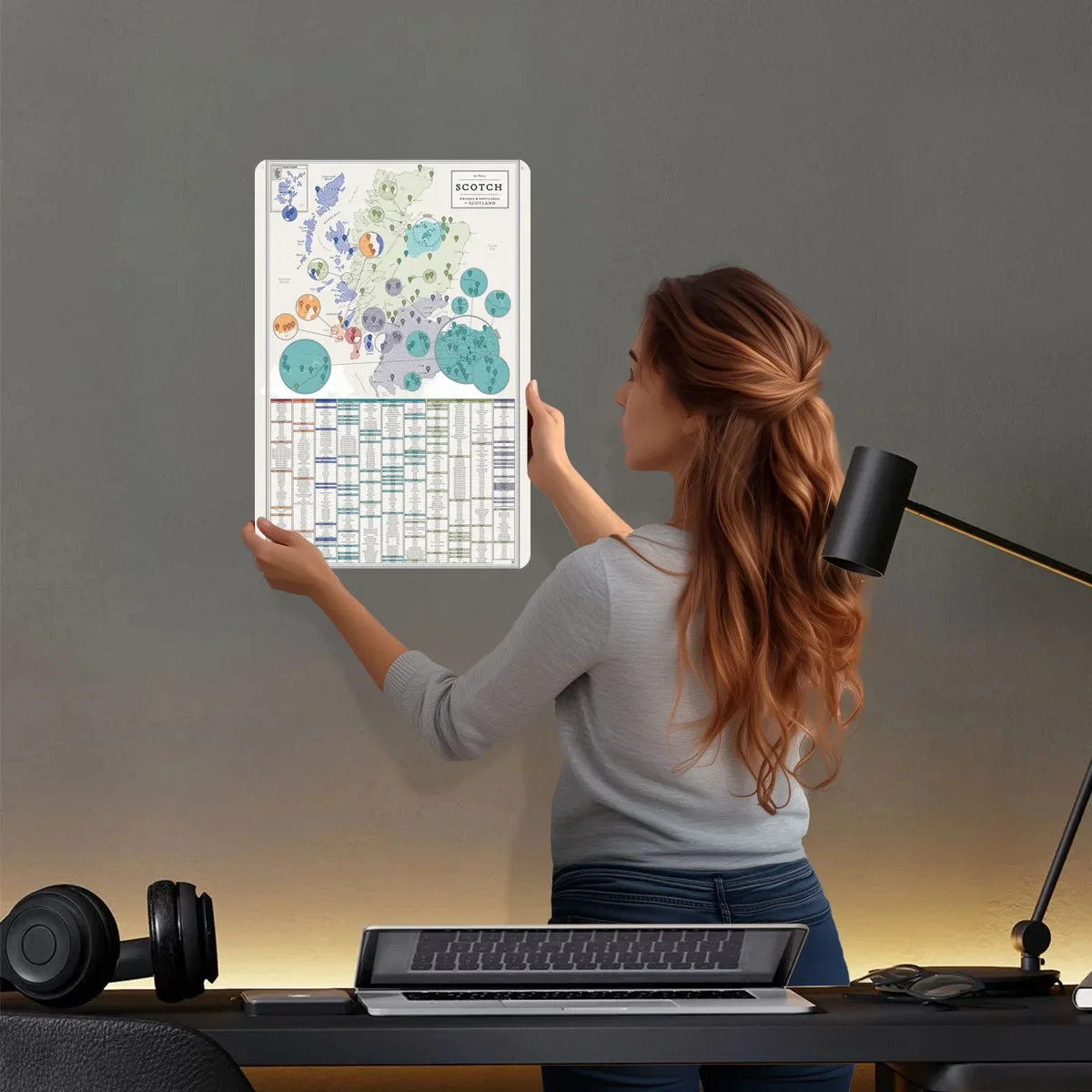 Whiskies of Scotland Poster Ma - Custom Map Poster recensie en prijs