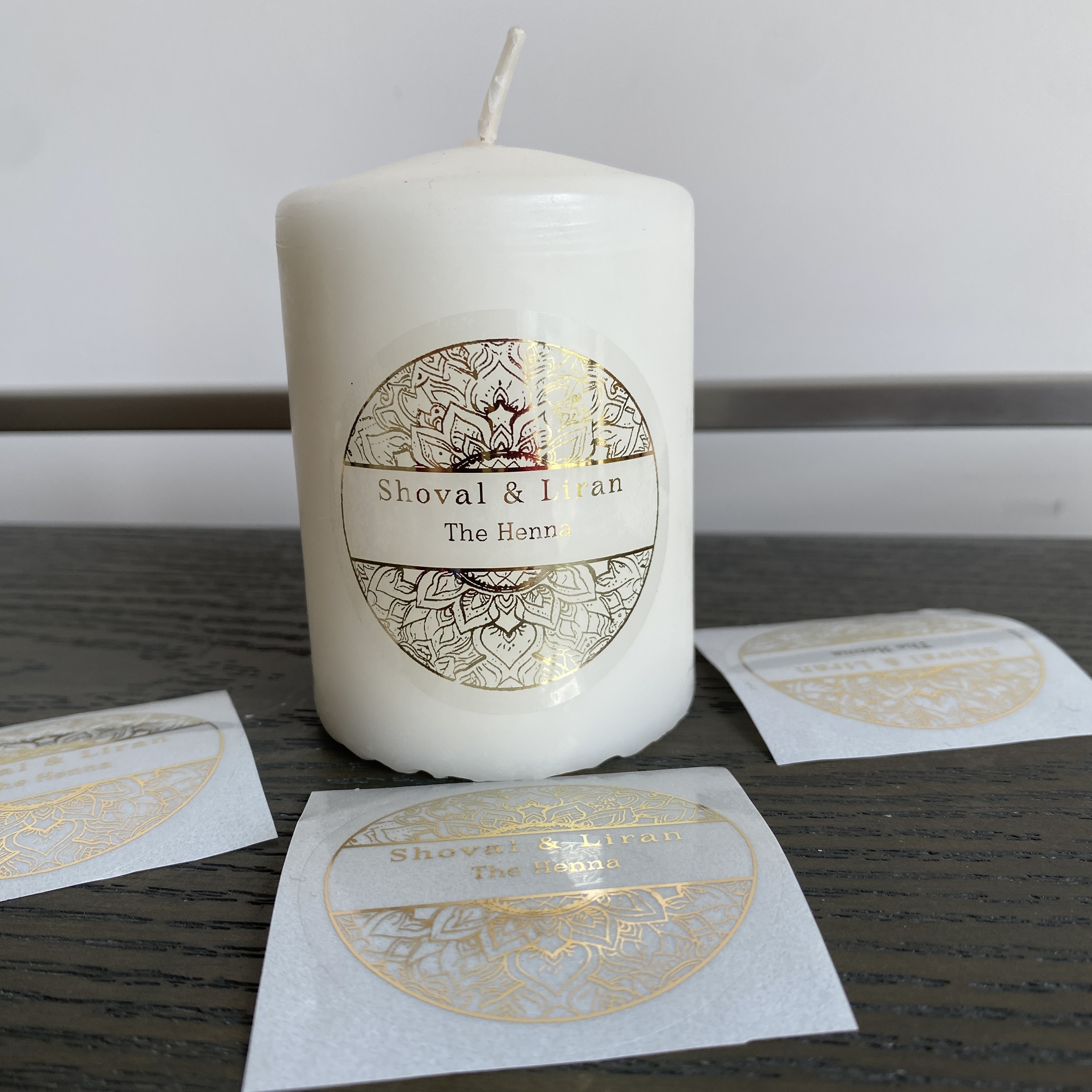 Custom henna day candle sticke - Personalised Candle Label recensie en prijs