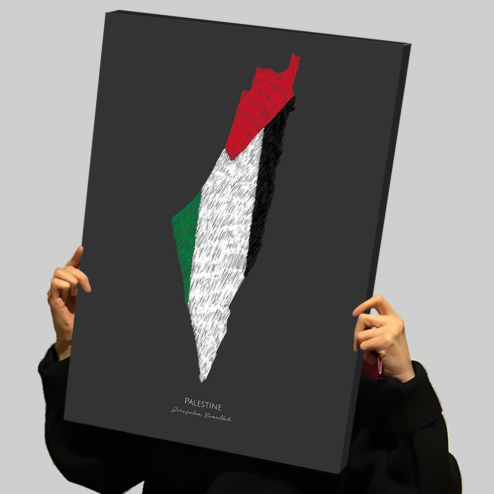 PALESTINE FLAG LINE Map Prints - Custom Map Poster recensie en prijs