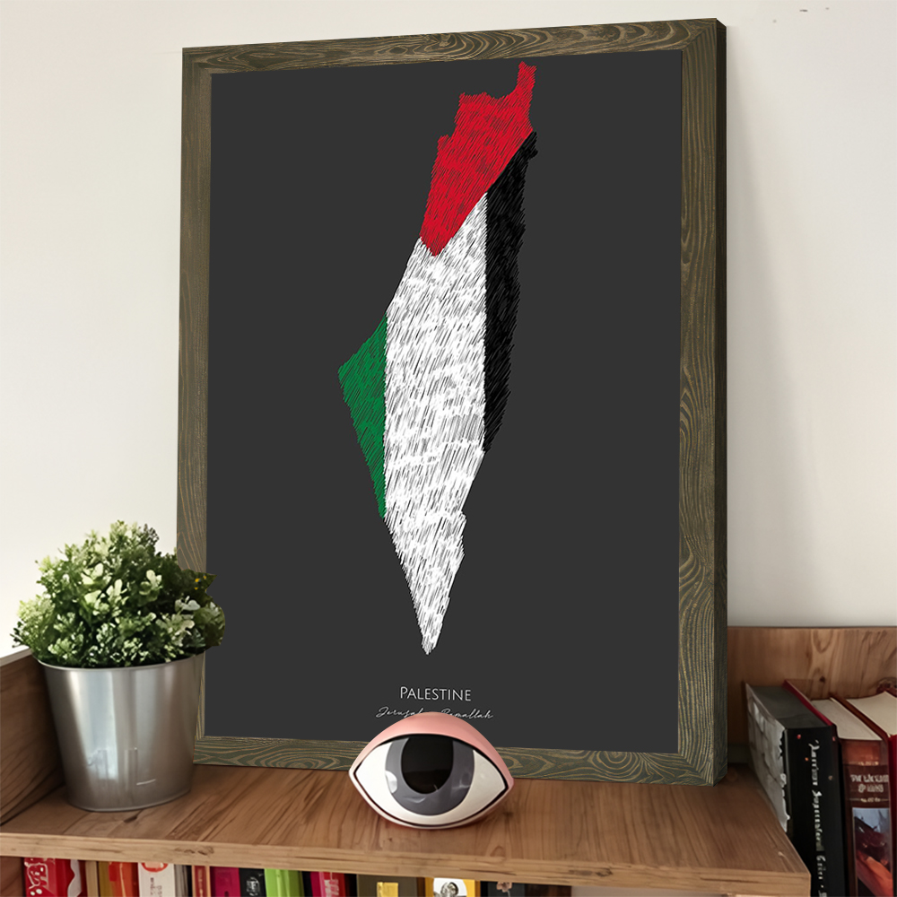 PALESTINE FLAG LINE Map Prints - Custom Map Poster recensie en prijs