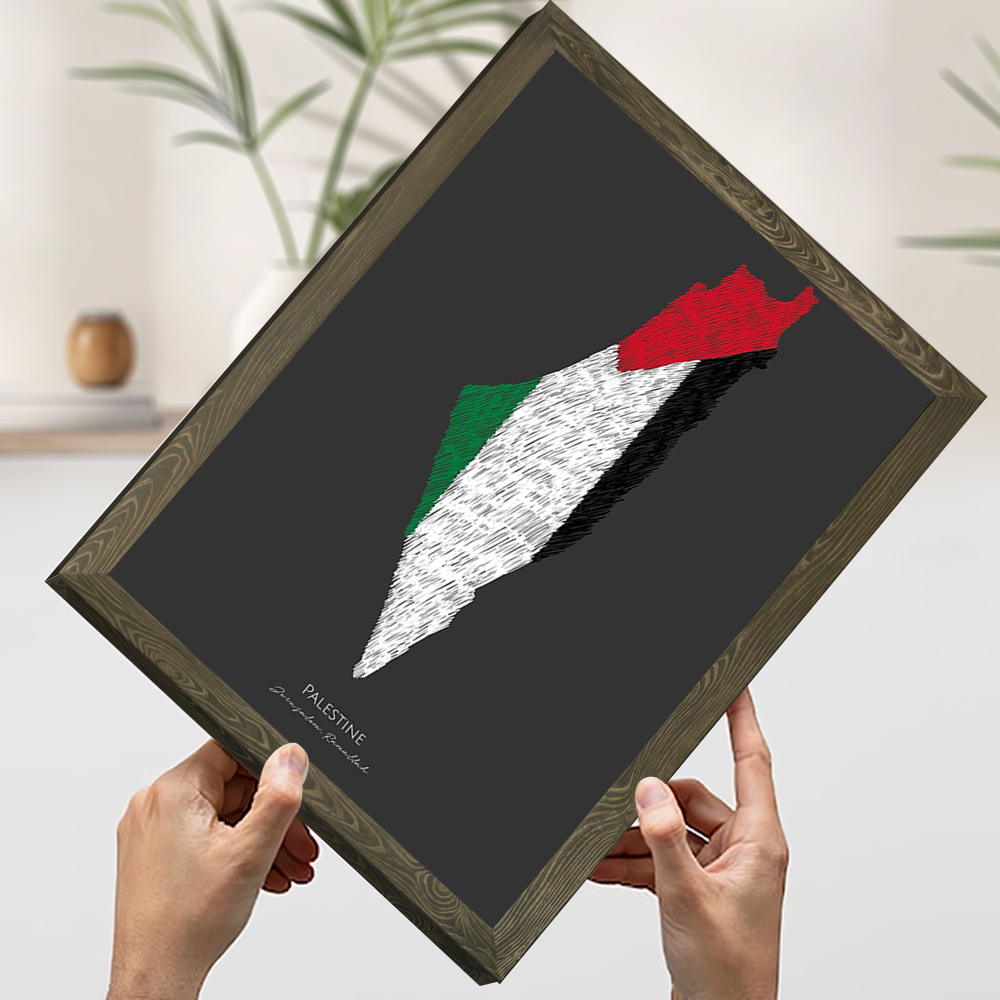 PALESTINE FLAG LINE Map Prints - Custom Map Poster recensie en prijs