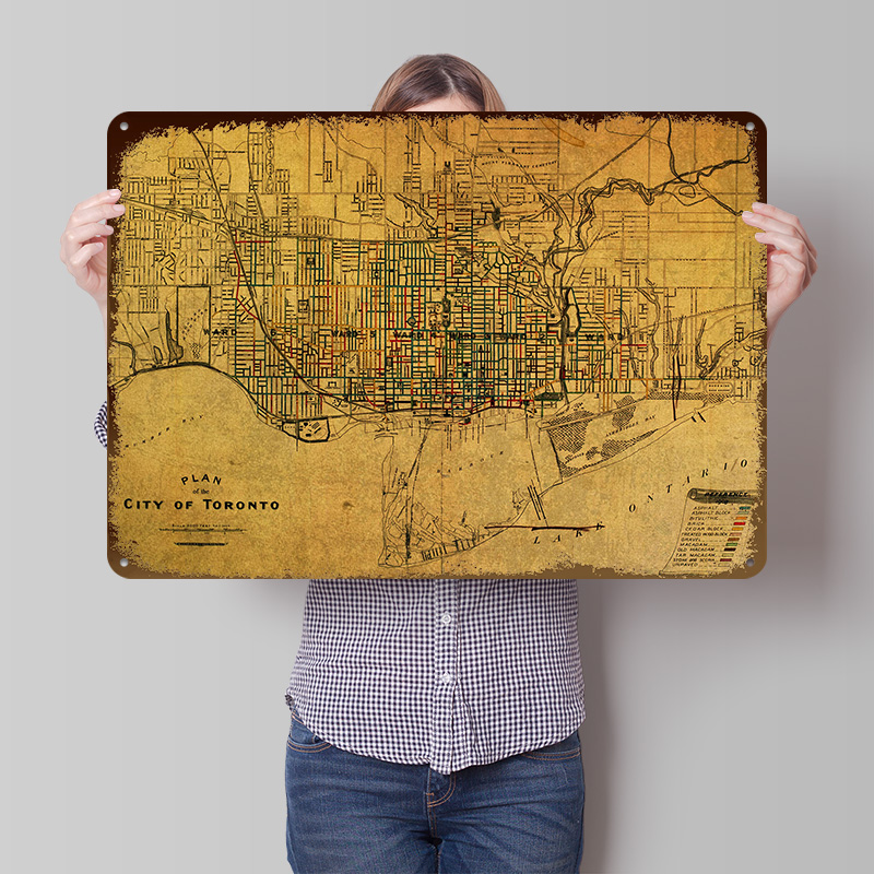 Vintage Street Map of Toronto  - Custom Map Poster recensie en prijs