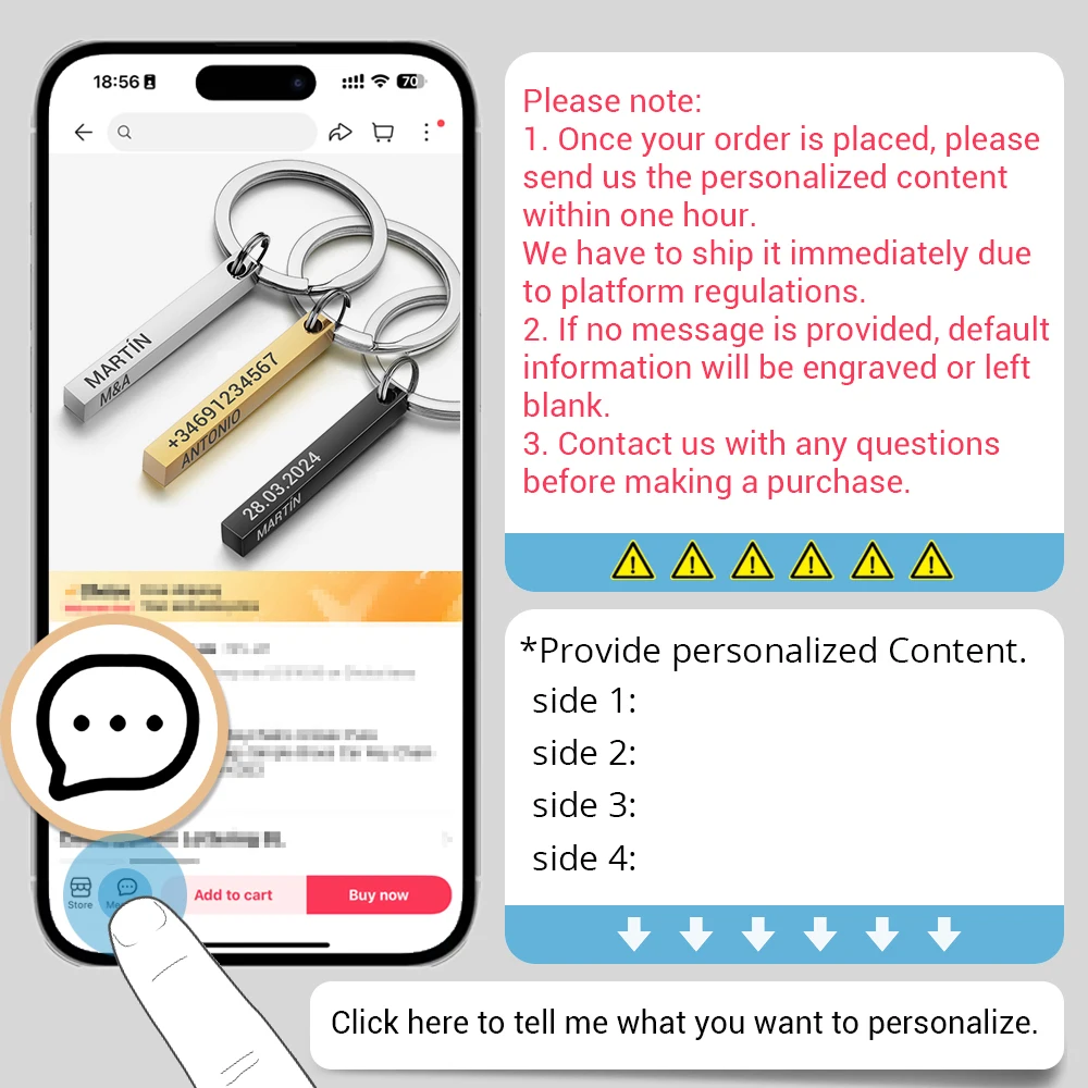 Personalized 3D Bar Keychain E - Initial Ring Custom recensie en prijs