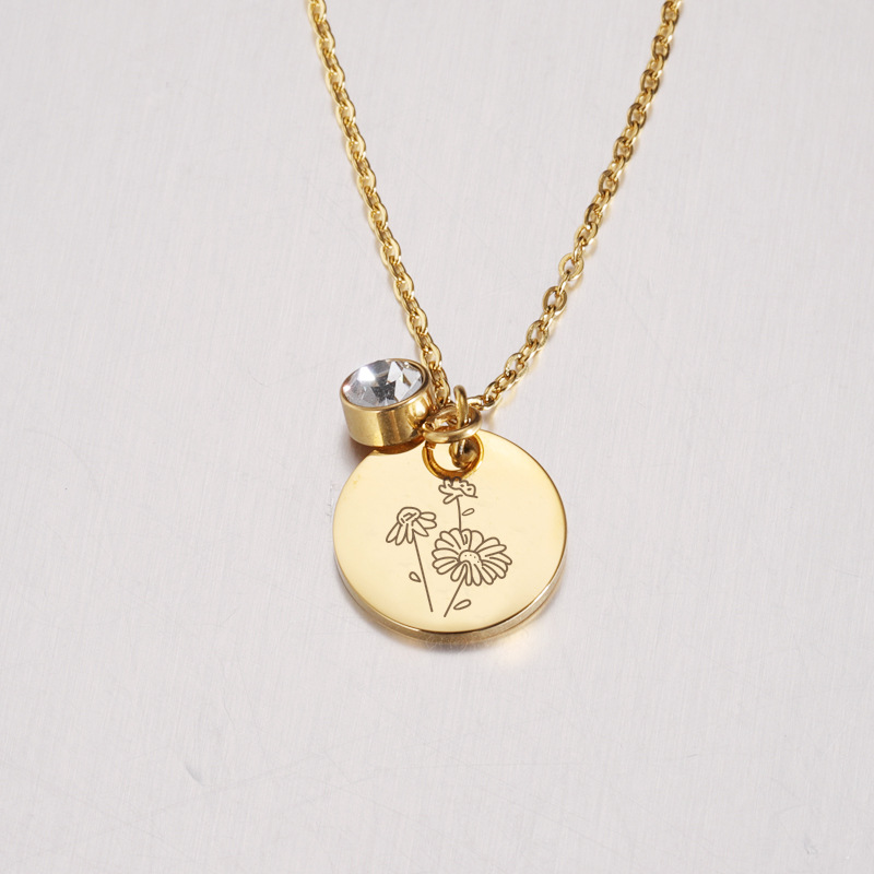 Crystal Birthstone Necklace fo - Birth Flower Necklace recensie en prijs