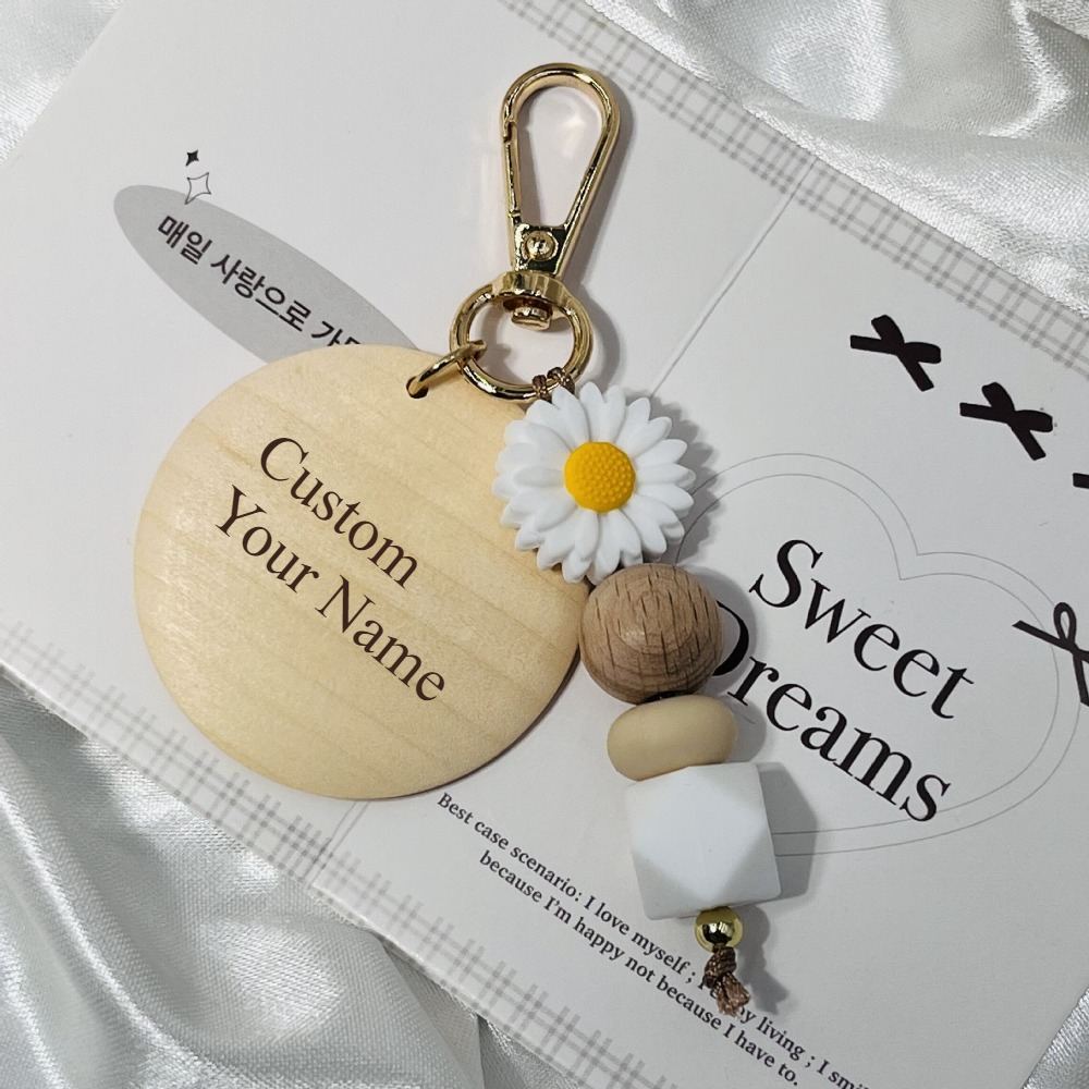 Creative Bamboo Pendant Keycha - Initial Ring Custom recensie en prijs