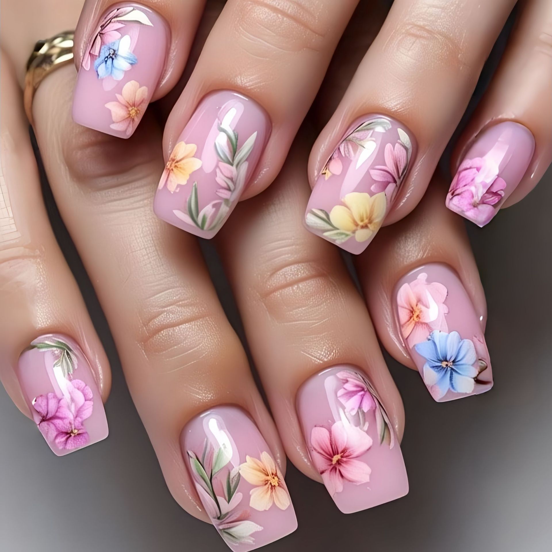 Medium fake nails for women gi - Pressed Flower Art recensie en prijs