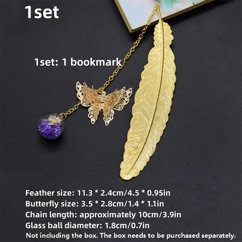 1pc Chinese Style Metal Feathe - Dried Flower Bookmark recensie en prijs