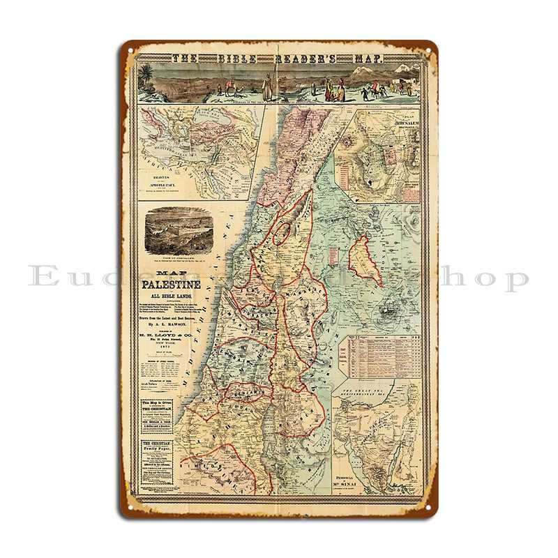 Map Of Palestine And All Bible - Custom Map Poster recensie en prijs