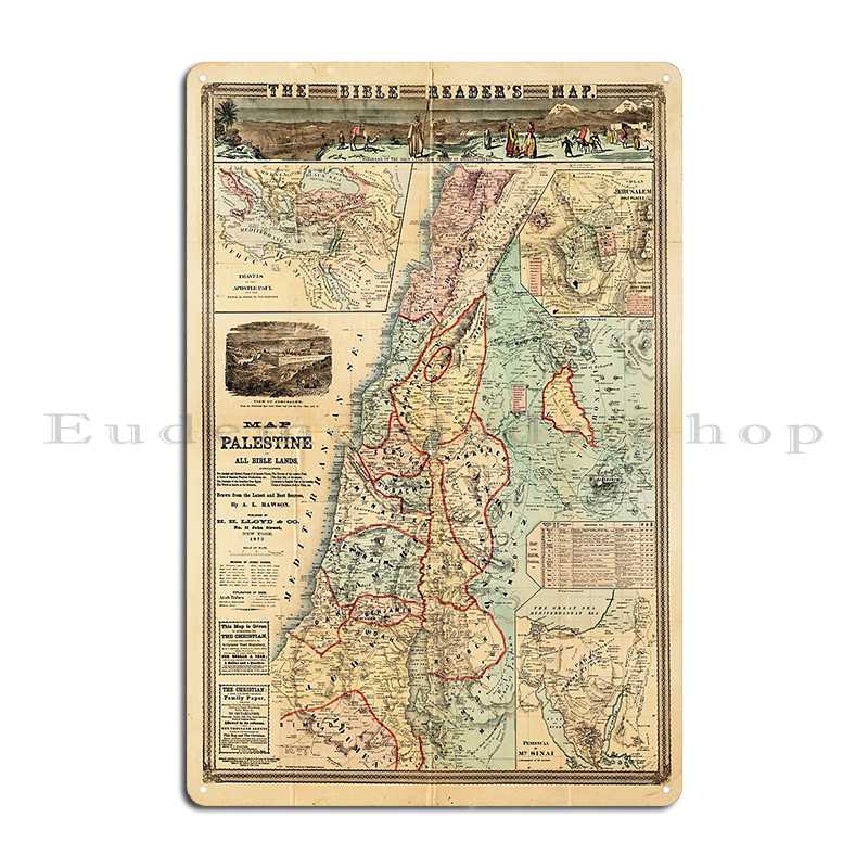 Map Of Palestine And All Bible - Custom Map Poster recensie en prijs