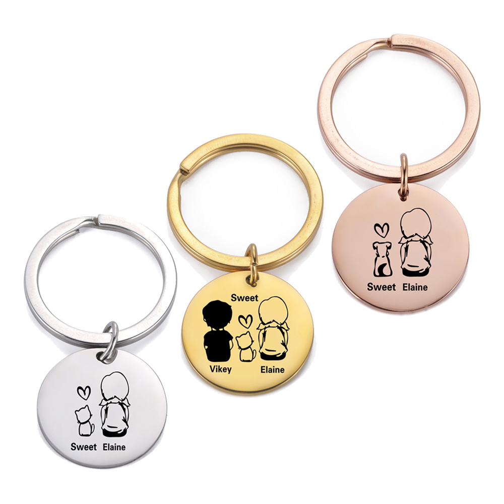 Family Personalized Keychain C - Initial Ring Custom recensie en prijs