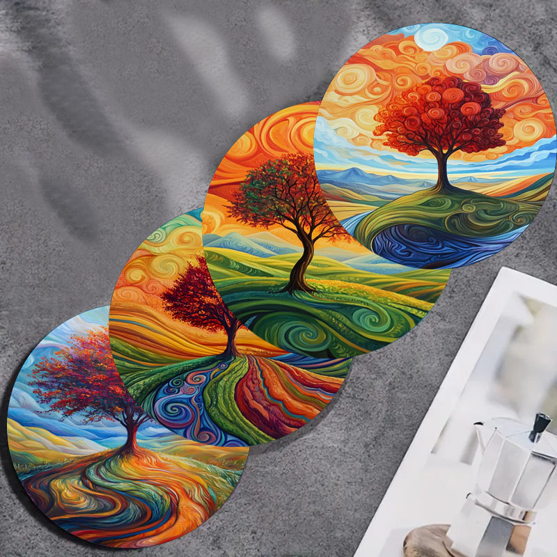 4 tree print coasters, suitabl - Family Tree Print recensie en prijs