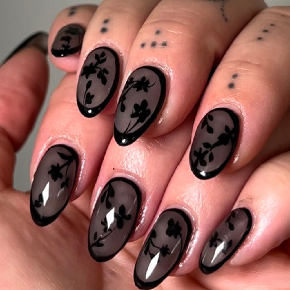 24pcs Leopard Print Brown Nail - Pressed Flower Art recensie en prijs