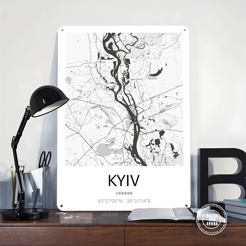 Kyiv City Map Printed Poster C - Custom Map Poster recensie en prijs