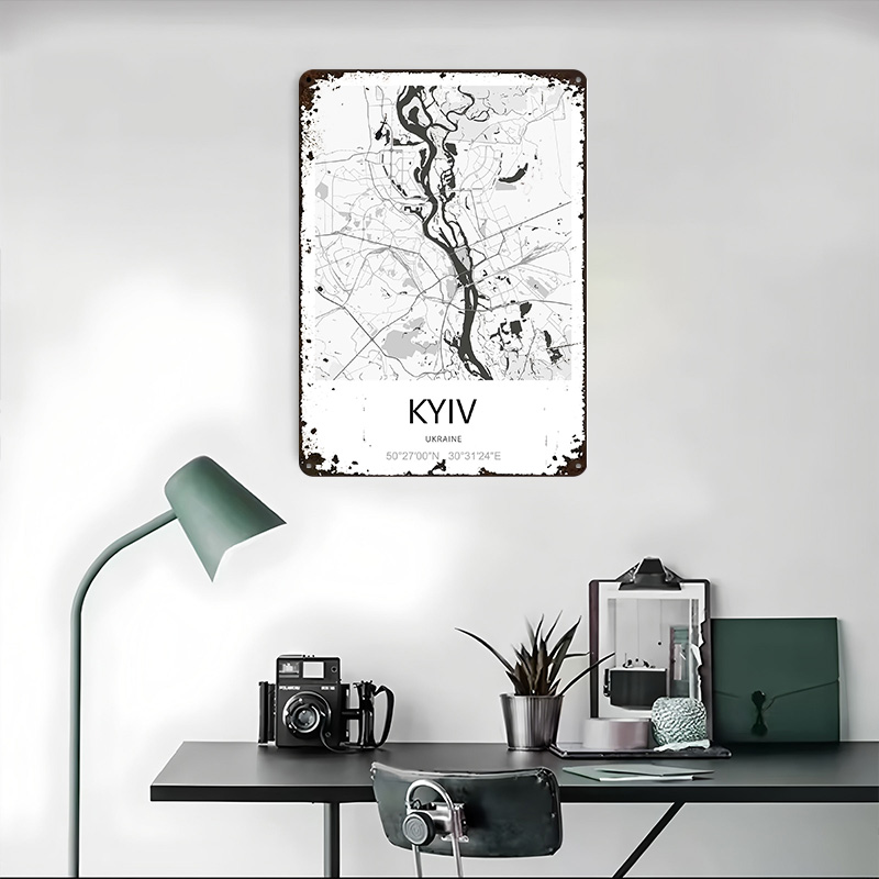 Kyiv City Map Printed Poster C - Custom Map Poster recensie en prijs