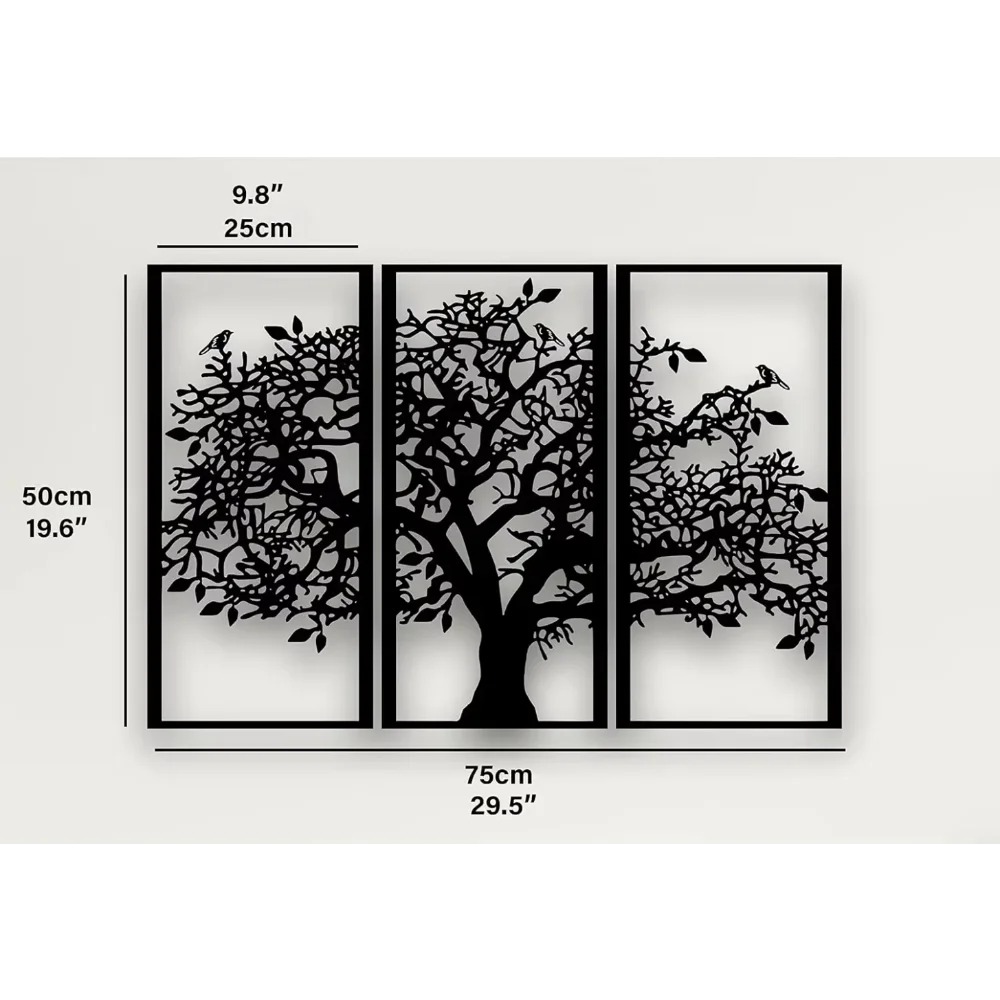 3Pcs Family Tree Metal Wall De - Family Tree Print recensie en prijs