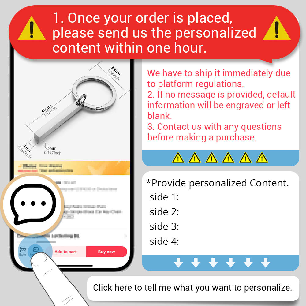 Personalize Keychains 3D Bar S - Initial Ring Custom recensie en prijs