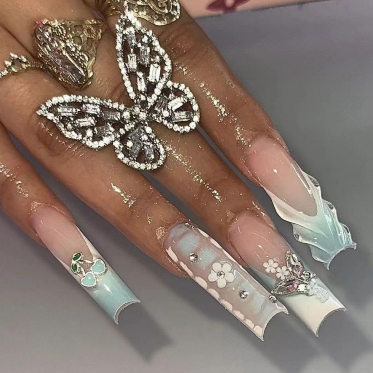 24pcs Flower Press on Nails Ar - Pressed Flower Art recensie en prijs