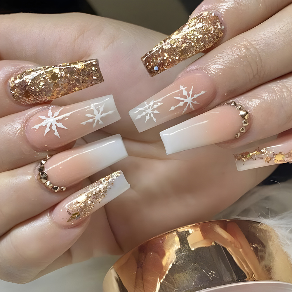 24pcs Flower Press on Nails Ar - Pressed Flower Art recensie en prijs